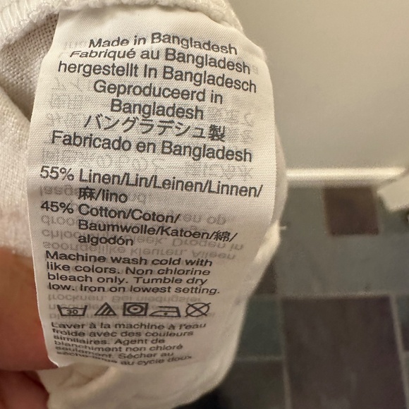 J Crew Women's Shorts White Scallop Hem Size 14 Cotton/Linen NWOT Machine Wash - Picture 6 of 8